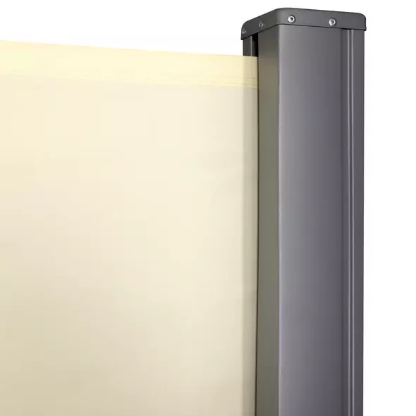 Outsunny Retractable Sun Side Awning Screen Fence Patio Garden Wall Balcony Screening Panel Outdoor Blind Privacy Divider (3x1.8M, Cream White) - 8