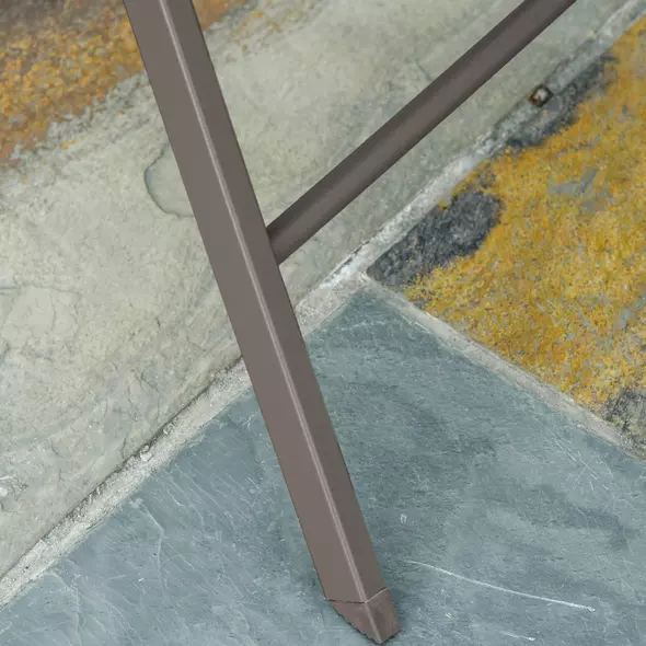 Outsunny 3 Piece Foldable Garden Bistro Set Patio Furniture Set with Table and 2 Chairs for Conservatory Balcony Terrace, Grey - 7