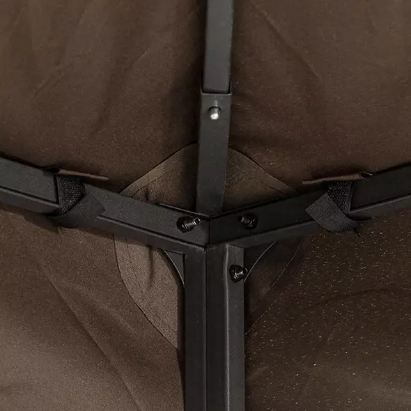 Outsunny 3x4m Gazebo Replacement Roof Canopy 2 Tier Top UV Cover Garden Patio Outdoor Sun Awning Shelters, Brown  (TOP COVER ONLY) - 8