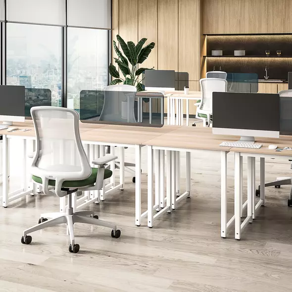 HOMCOM Computer Desk, Writing Table, 80 x 60 x 76cm Workstation for Home Office, Study with Metal Frame, Simple Assembly, White - 8