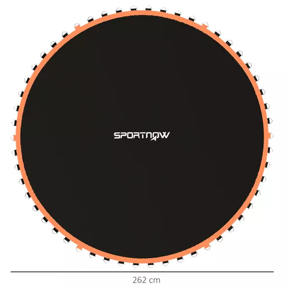 SPORTNOW Trampoline Replacement Mat with Spring Pull Tool, 54 V-Hooks, for 10ft Trampoline using 14cm Springs, Orange - 3