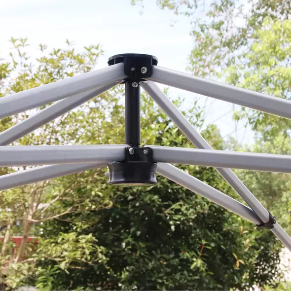 Outsunny 3 x 3(M) Pop Up Gazebo, UPF 50+ Foldable Canopy Tent with Wheeled Carrybag, 4 Leg Weight Bags, Height Adjustable Marquee Shelter 1 person easy setup for Outdoor Garden Patio Party, Dark Grey - 8