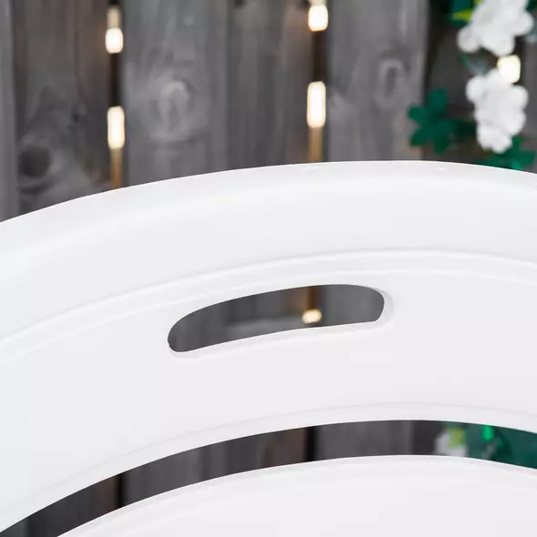 Outsunny 3pcs Garden Furniture Set Outdoor Furniture Set Dining Table, 2 Lounge Chairs and 1 Garden Side Table White - 9