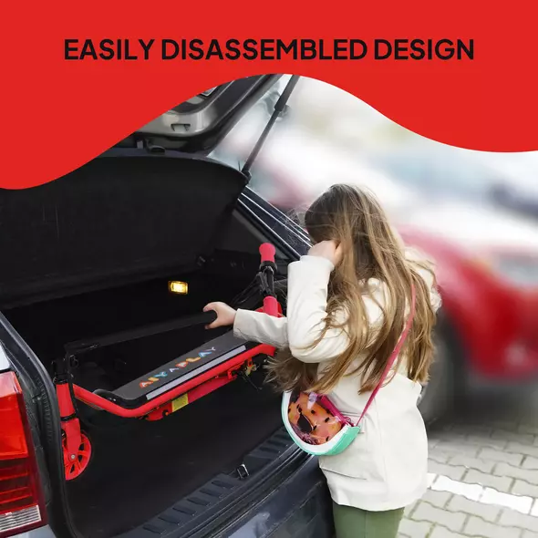 AIYAPLAY Electric Scooter for Kids Aged 6-14 Years, with Colourful Lights, Red - 8