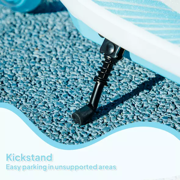 AIYAPLAY Electric Scooter for Kids Aged 4-7 Years, with Flashing LED Lights, Rear Auxiliary Wheels, Blue - 9