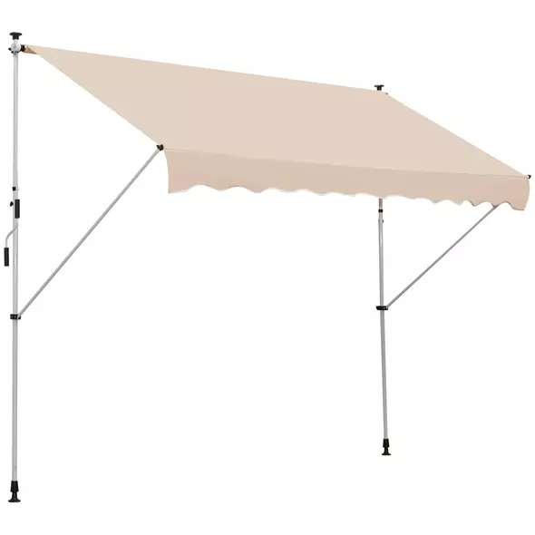 Outsunny 3x1.5m  Adjustable Outdoor Aluminium Frame Awning Beige - 1