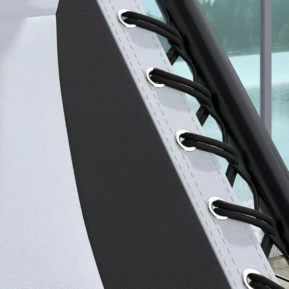 Outsunny Zero Gravity Lounger Chair Set of 2, Folding Reclining Patio Chair with Shade Cover, Padded Seat, Cup Holder, Soft Cushion and Headrest for Poolside, Camping, Light Grey - 9