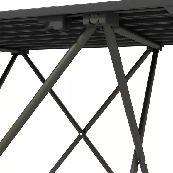 Outsunny Folding Camping Table, Lightweight Metal Picnic Table with Carry Bag, Foldable Table for Outdoor Camping, Picnic, Hiking, BBQ, Fishing, Black - 7