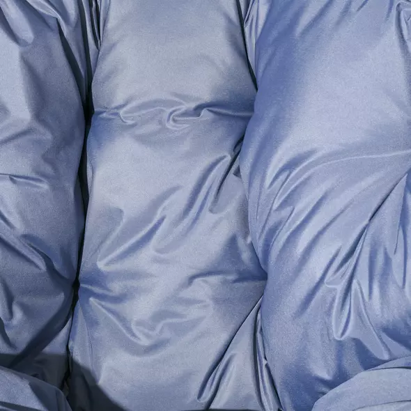 Outsunny String Rattan Egg Chair, with Padded Seat Cushion - Grey/Black - 8