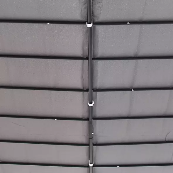 Outsunny 3x3m Metal Pergola with Canopy Garden Awning for Garden Parties, Grey - 9