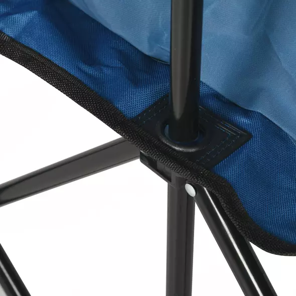 Outsunny 6 Seater Folding Camping Chair with Cup Holder & Carry Bag - Blue - 8