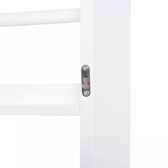 HOMCOM Bookcase, 4 Tier Wall Mounted Bookshelf, 15cm Depth Storage Shelving Rack for Bedroom Nursery Office Home, Accessories Supplies, White - 9