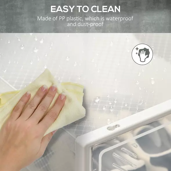 HOMCOM 8PCS Clear Shoe Box, Plastic Stackable Shoe Storage Box for UK/EU Size up to 8.5/43 with Magnetic Door for Women/Men, 25 x 35 x 19cm - 7