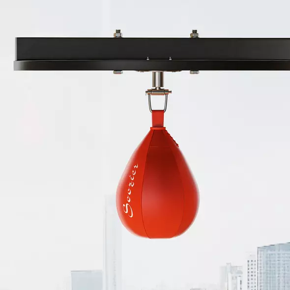 HOMCOM Adjustable Freestanding Speedbag, Punch Bag Hanger, Black - 8