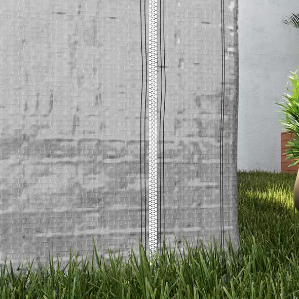 Outsunny 2 x 2m Garden Fabric Storage Tent - Grey - 9