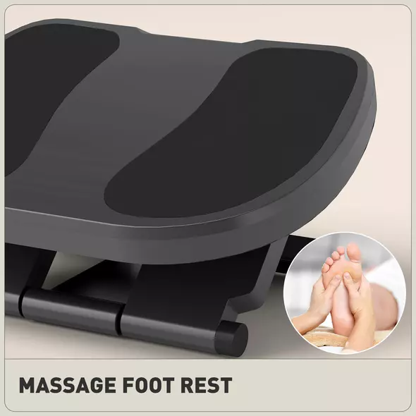 HOMCOM 0-30° Three-Height Under-Desk Support Footrest - Grey - 5