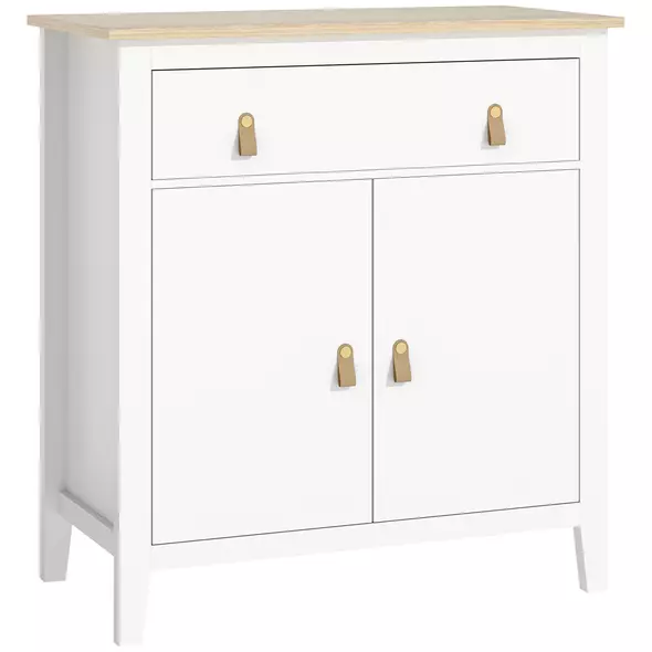 HOMCOM Farmhouse Style Sideboard - White - 1