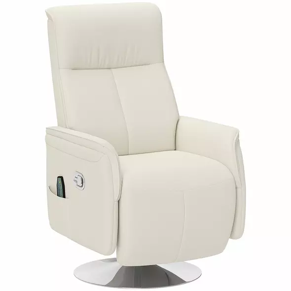 HOMCOM 10-Point Massage Recliner Armchair - Cream - 1