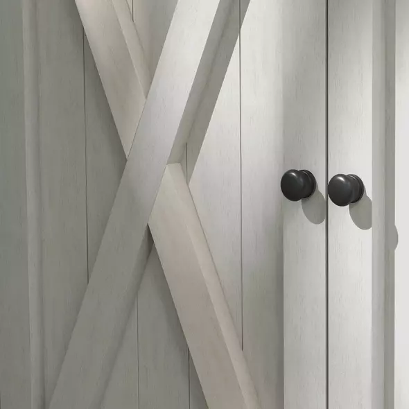 Outsunny 46.5 x 97cm Compact Wooden Storage Shed - Light Grey - 8