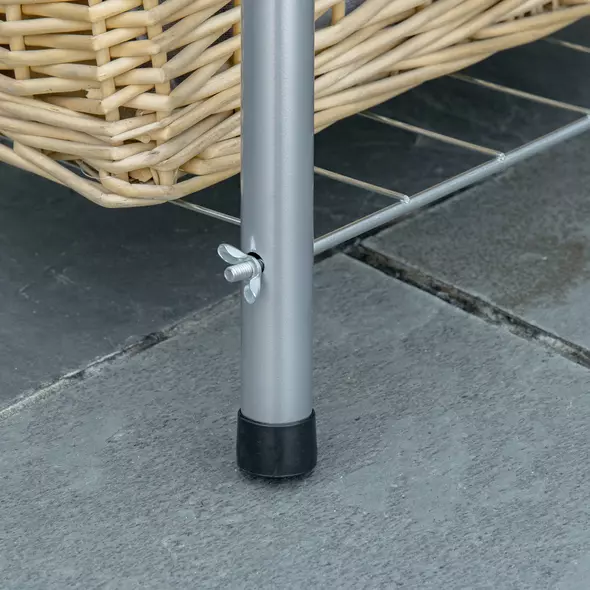 Outsunny Portable BBQ Charcoal Grill with 2 Wheels and Cooking Utensils, Smoker Grill with Lid for Outdoor Barbecues, Camping, Picnic, Courtyard - 9