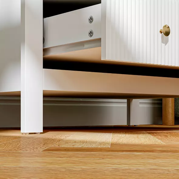 HOMCOM Elegant Chest of Five Drawers - White - 9