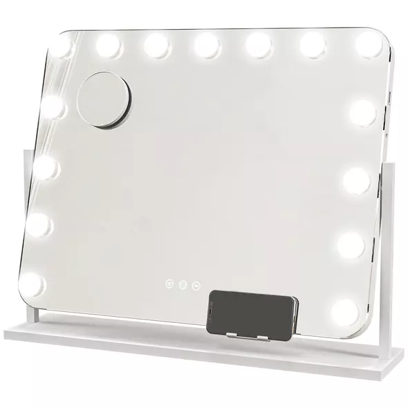 HOMCOM 14 LED bulb Tabletop Makeup Mirror, with Adjustable Settings - 1
