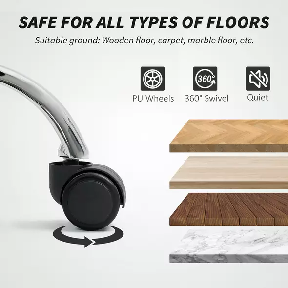 HOMCOM Draughtsman Chair, Mesh Drafting Chair, Ergonomic Office Chair with Lumbar Support, Adjustable Foot Ring, Black - 8