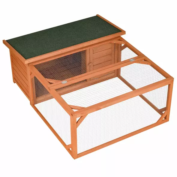 PawHut Guinea Pigs Hutches Off-ground Small Animal Guinea Pig House 125.5 x 100 x 49cm - 2