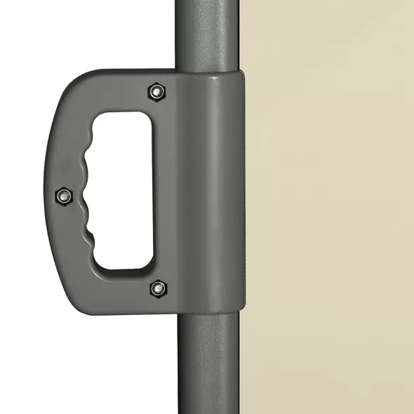 Outsunny Retractable Sun Side Awning Screen Fence Patio Garden Wall Balcony Screening Panel Outdoor Blind Privacy Divider (3x2M, Cream) - 9