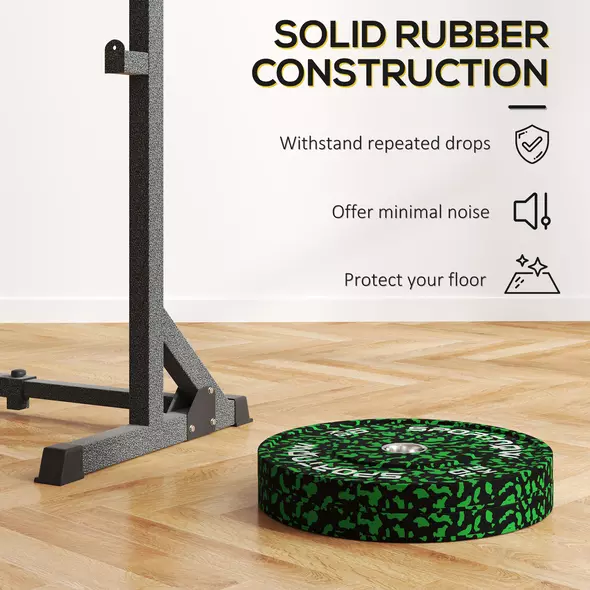 SPORTNOW Olympic Weight Plates with 5cm Holes, for Weight Lifting, 2 x 10kg - 4