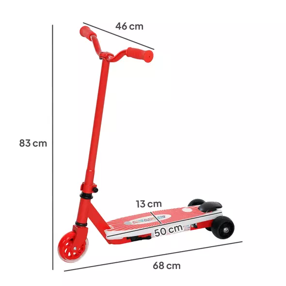 AIYAPLAY Electric Scooter for Kids Aged 4-7 Years, with Flashing LED Lights, Rear Auxiliary Wheels, Red - 3