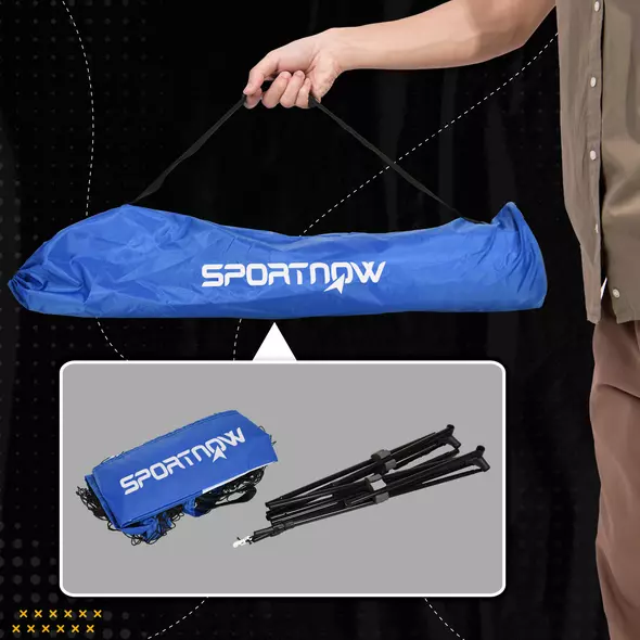 SPORTNOW 4m Badminton Net, Height Adjustable Outdoor Sports Net, with Carry Bag, for Tennis, Pickleball, Volleyball, Blue - 6