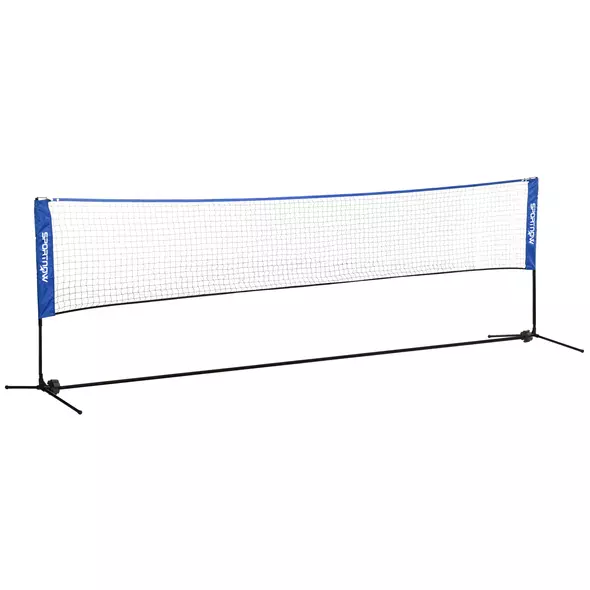 SPORTNOW 4m Badminton Net, Height Adjustable Outdoor Sports Net, with Carry Bag, for Tennis, Pickleball, Volleyball, Blue - 1