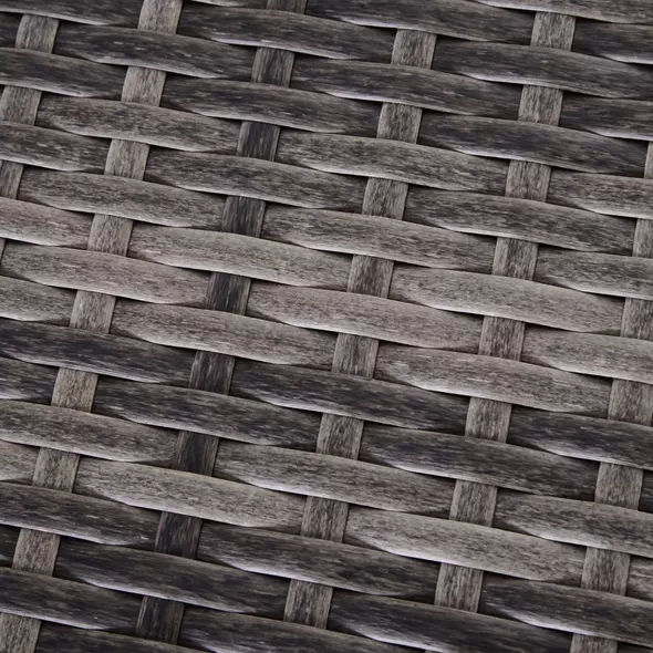 Outsunny 3PC Rattan Garden Furniture Storage Sofa Set 4 Seater Wicker Coffee Table Conservatory Sun Lounger Reclining Set Outdoor Weave with Cushion Grey - 8