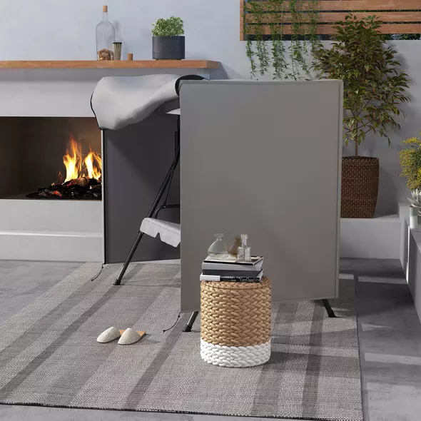 Outsunny 152 x 177cm Three-Seater Swing Chair Protective Cover Light Grey - 7