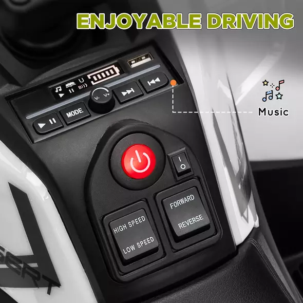 AIYAPLAY 12V Kids Electric Ride on ATV, Battery-Powered Quad Bike w/ Spring Suspension, Forward Backward, Storage Basket, Green - 7