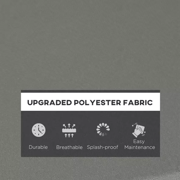 Outsunny Outdoor Seat Cushion Pads for Rattan Furniture, 3 PCs Garden Furniture Cushions, Dark Grey - 5