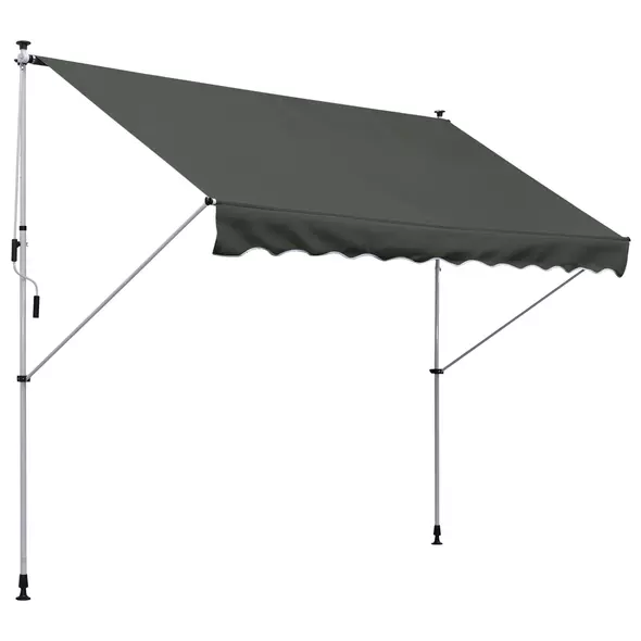 Outsunny 3x1.5m  Adjustable Outdoor Aluminium Frame Awning Grey - 1