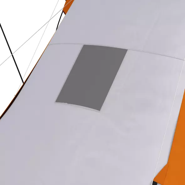 Outsunny Large Camping Tent Tunnel Tent with 2 Bedroom and Living Area, 2000mm Waterproof, Portable with Bag for 4-6 Man, Orange - 9