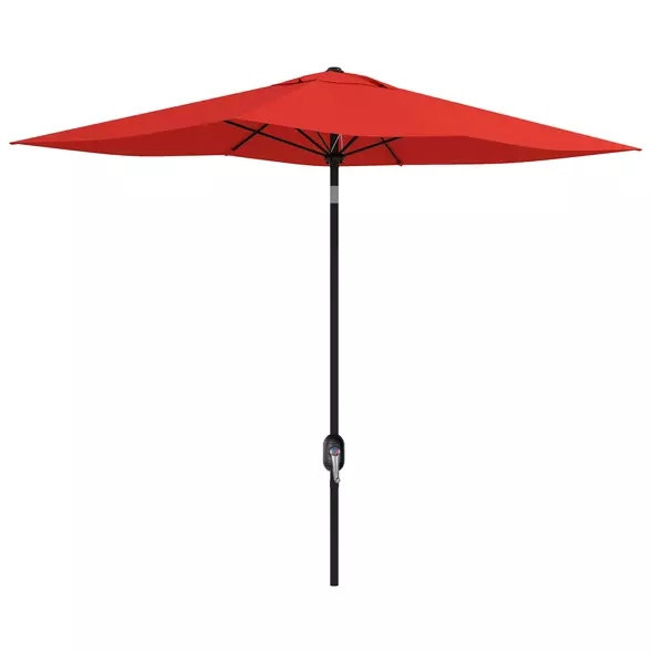 Outsunny 2 x 3 m Rectangular Parasol Umbrella - Red - 1