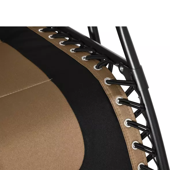 Outsunny Zero Gravity Lounger Chair, Folding Reclining Patio Chair with Shade Cover, Padded Seat, Cup Holder, Soft Cushion and Headrest for Poolside, Camping, Coffee - 9