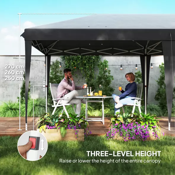 Outsunny 6 x 3 m Pop-Up Steel Frame Gazebo Grey - 5