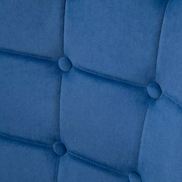 HOMCOM Modern Armchair with Footstool, Upholstered Accent Chair with Ottoman, Steel Legs, Velvet Wingback Chair for Living Room, Bedroom, Home Study, Dark Blue - 8