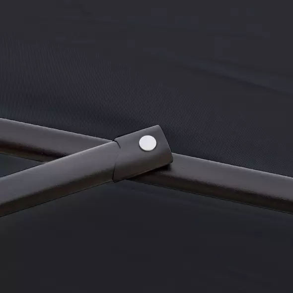 Outsunny 2.7m Garden Banana Parasol Cantilever Umbrella with Crank Handle and Cross Base for Outdoor, Hanging Sun Shade, Black - 7