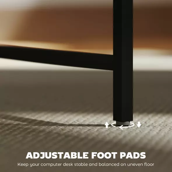 HOMCOM 120cm Computer Desk with LED Lights and Power Outlets, Gaming Desk with Monitor Stand, Computer Table with Remote for Home Office Study, Rustic Brown - 7