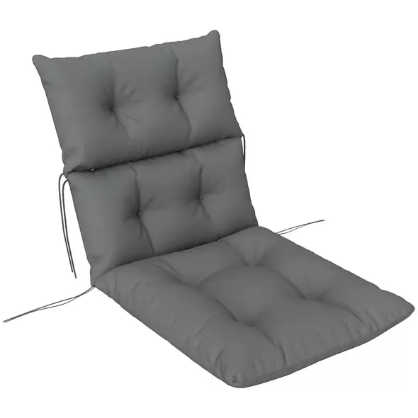 Outsunny 115 x 56cm Rocking Chair Padded Seat Cushion - Light Grey - 1