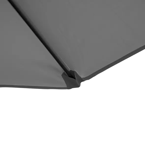 Outsunny 2.5M Garden Cantilever Parasol, Offset Roma Patio Umbrella Hanging Sun Shade Canopy Shelter with 360° Rotation and Cross Base, Dark Grey - 8