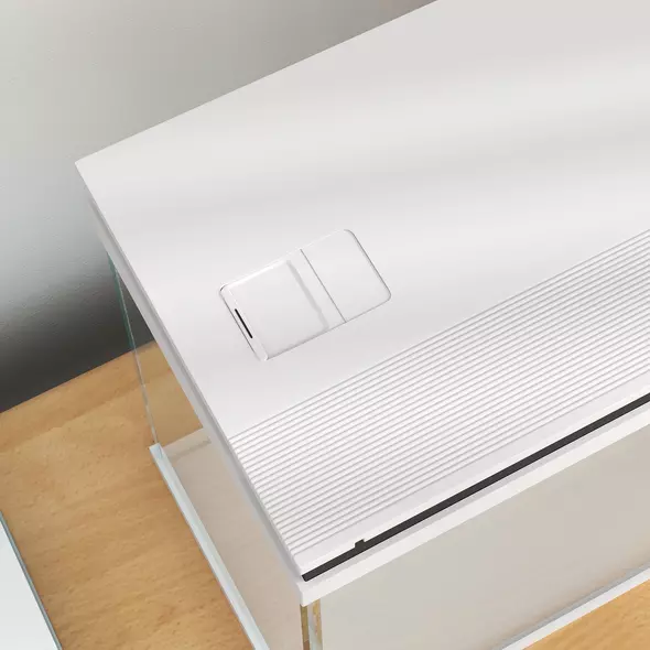 PawHut 14L Glass Fish Tank With Filter System, LED Lights, Water Pump, White - 8