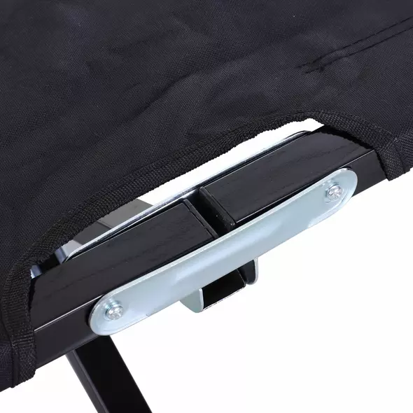 Outsunny Double Camping Cot Bed, with Bag - Black - 9