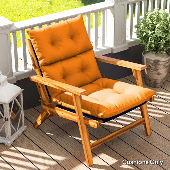 Outsunny 115 x 56cm Rocking Chair Padded Seat Cushion - Orange - 2